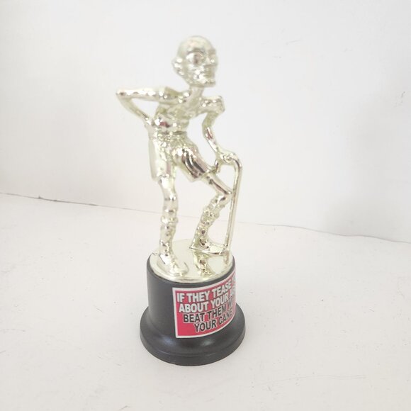Gag Gift Old Person Statue/Trophy "If they tease you about your age..." - Picture 5 of 10